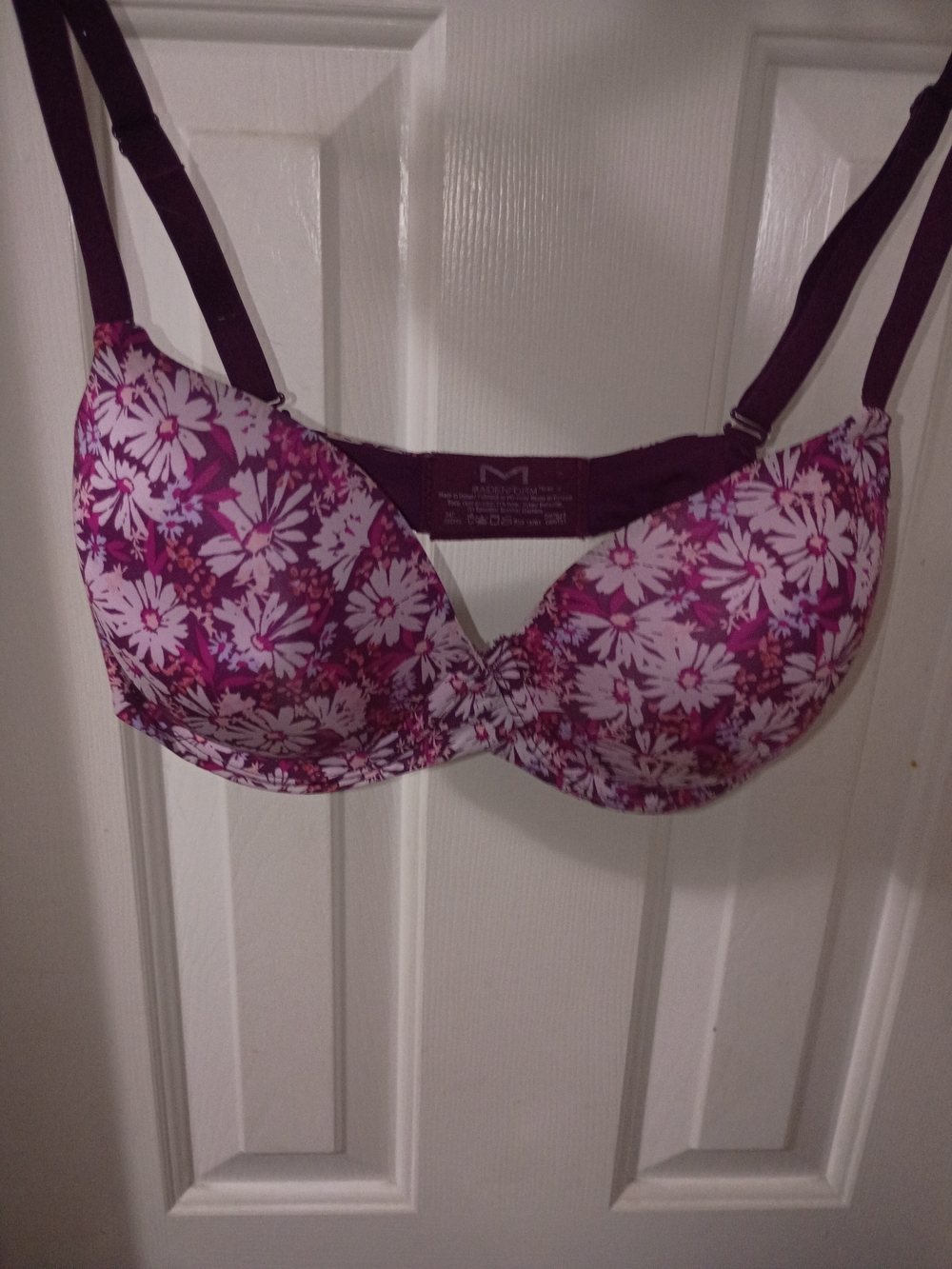 Maidenform Purple Floral Underwire Bra